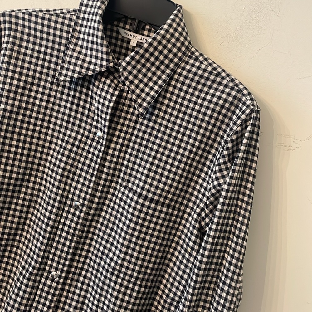 Helmut Lang plaid gingham shirt - Picture 2 of 3